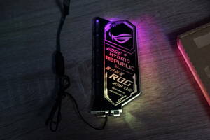 ★☆ASUS ROG グラフィックボード　グラフィックカード　サポートブラケット ARGB 3pin 5v タイプ 黒☆★