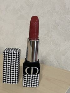 Dior ルージュディオール 525 シェリー メタリック千鳥柄リップケース　即完売　限定品　未使用　保管品　定形外発送は220円 ディオール