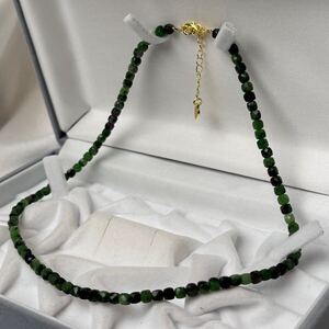 90ctエメラルド！ 天然石ネックレスエメラルド　39+5cm jewelry necklace 