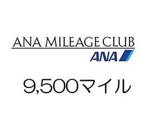 全日空ANA9,500マイル　希望の口座へ加算