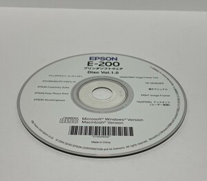 ▼ 即決 ▼ EPSON E-200 プリンタソフトウェア Disc Vol.1.0 !! ディスクのみ わけあり 要注意