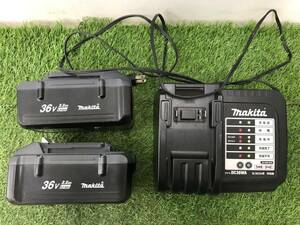 【中古品】makita 36V 2.2Ah BL3622A バッテリ２個+充電器 DC36WA ITP3MP6R5G8A