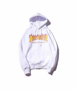 メンズ レディース THRASHER フーディーパーカー プルオーバー ホワイト 2XL カジュアル ストリート 人気 スウェット アウター インポート