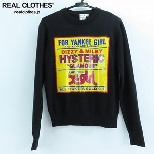 ☆X-GIRL×HYSTERIC GLAMOUR/エックスガール×ヒステリックグラマー FOR YANKEE GIRL ニット シャツ ブラック 05194313/M /000