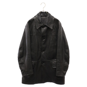 COMOLI コモリ 22AW LAMB LEATHER COAT ラムレザーカーコート ブラック W03-04009