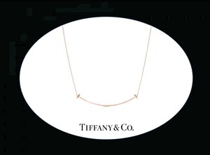 TIFFANY＆CO☆未使用 ￥25万☆ スマイル ペンダント 18Kローズゴールド