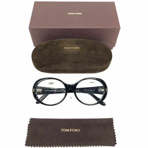 【トムフォード】本物 TOM FORD 伊達眼鏡 Tロゴ TF5246 黒×ゴールド色系 サングラス メガネ めがね メンズ レディース 伊製 ケース 箱付き