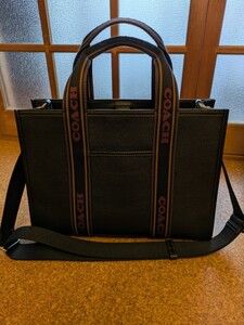 コーチ　COACH　トートバッグ　ショルダーバック　美品 レザー 2way 　レザー　スミストート