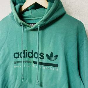 adidas アディダス　スウェット パーカー フーディー　古着　トレフォイル メンズ　2XL