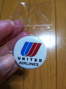 UNITED AIRLINES ユナイテッド航空 缶バッジ 缶バッチ 新品