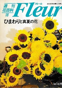 ■送料無料■Y21■週刊花百科　Fleur　フルール　No.18　ひまわりと真夏の花■（概ね良好）