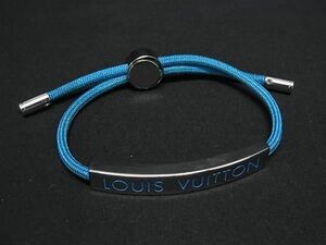 1円 ■美品■ LOUIS VUITTON ルイヴィトン M69311 ブラスレ LVスペース ブレスレット アクセサリー ブルー系×シルバー系 FD2432