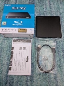 ◎0701u0615　Blu-rayディスクドライブ USB3.0 スリム 書込ソフト付 UHDBD対応 ブラック LBD-PWA6U3L