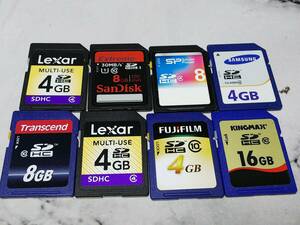 SDメモリーカード 4GB～16GB 8枚セット