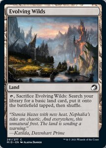 MTG ■土地/英語版■ 《進化する未開地/Evolving Wilds》★FOIL★イニストラード真夜中の狩り MID