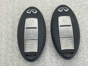 希少 INFINITI インテリジェントキー ２ボタン 2個 インフィニティ サイドくぼみ無し 検 キーレス 日産 北米 USDM 輸出 逆輸入