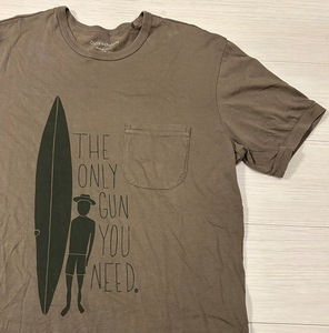 古着/胸ポケTシャツ/OUTERKNOWN/ アウターノウン/OK/The Only Gun You Need/Made in Peru/Kelly Slater/ケリー・スレーター/サイズ M