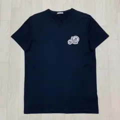 人気　モンクレール　ダブルロゴ　Tシャツ　ネイビー　サイズM 国内正規品