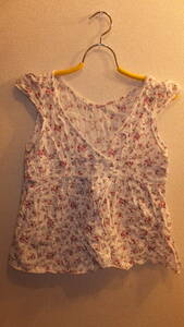 ★Olive des Olive★ Ladies tops オリーブデオリーブ レディーストップス花柄 USED IN JAPAN 　身幅約40Cm