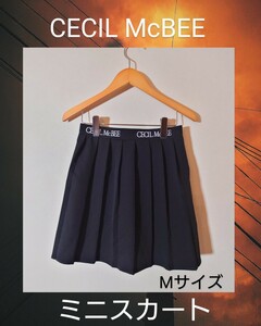 CECIL McBEE セシルマクビー ミニスカート レディース Mサイズ フレアスカート プリーツスカート ミニスカ 黒 ブラック