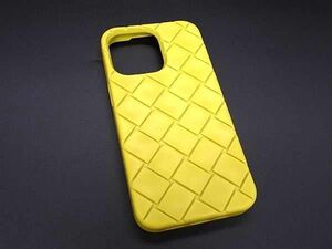 ■美品■ BOTTEGA VENETA ボッテガヴェネタ ラバー iPhone14 Pro 対応 アイフォンケース ライトグリーン系 FC5997