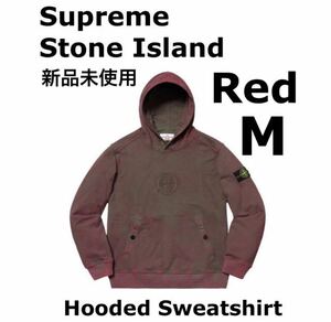 19SS Supreme Stone Island パーカー赤M RedシュプリームストーンアイランドシュプコラボMサイズ赤色ノースナイキBoxlogo