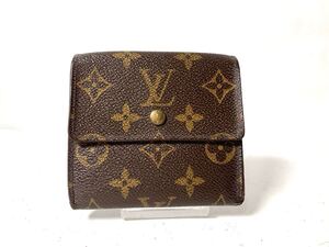 1923 美品　1円 LOUIS VUITTON ルイヴィトン モノグラム wホック 三つ折り ポルト カルト クレディ 小銭入れ ウォレット 財布