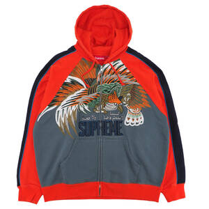 Supreme - Falcon Raglan Zip Up Hooded Sweatshirt スレートL シュプリーム - ファルコン ラグランジップアップフーデッドスウェット 23SS