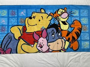 ★新品★くまのプーさん★大判　バスタオル★サイズ約７8cm×１５４cm★青　ブルー★Disney ディズニー　POOH