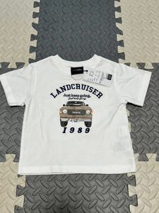 新品Tシャツ ランドクルーザー ランクル90 子供 ベビー キッズ クルマトヨタ Toyota Land Cruiser レア おしゃれ 男の子 刺繍 未使用