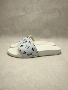 LOUIS VUITTON◆シャワーサンダル/ウォーターフロントライン/スリッパ/UK6/WHT/ホワイト/モノグラム