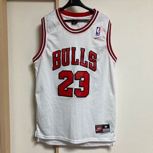 【美品】NIKE×NBA CHICAGO BULLS Game Shirt ナイキ×シカゴブルズ マイケルジョーダン ゲームシャツ ホワイト メンズ Mサイズ 希少