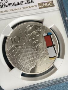 イヴ・サンローラン 生誕80周年記念銀貨 2016年 フランス造幣局 10ユーロ シルバープルーフコイン NGC鑑定PF69 YVES SAINT LAURENT YSL