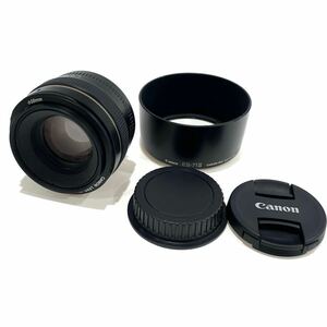 美品 Canon キャノン CANON LENS EF50mm 1:1.4 USM AF 単焦点レンズ ウルトラソニック レンズフード ES-71 Ⅱ 送料無料