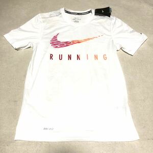 未使用 NIKE RUNNING ナイキランニング Tシャツ 半袖Tシャツ ホワイト Dri-FIT ナイキ トレーニング シャツ M