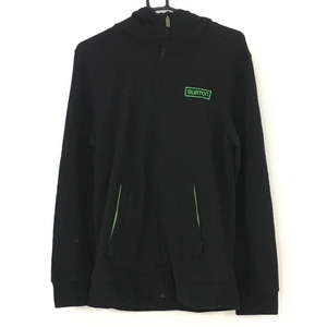 【美品】バートン ジップパーカー 黒 指ぬき スウェット メンズ SMALL ゴルフウェア BURTON