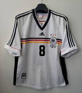 98W杯 ドイツ代表 DFB Germany(H)#8 ローター・マテウス MATTHAUS 半袖 ADIDAS正規 1998 World Cup仕様 L