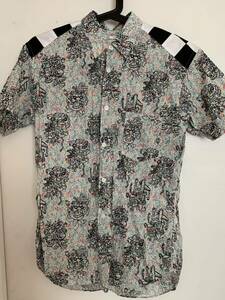 コムデギャルソンシャツ 半袖花柄シャツ XSサイズ 美品 ギャルソン ジュンヤワタナベマン tシャツ ニット オムプリュス