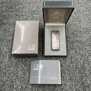 ☆36. dunhill ダンヒル ガスライター 喫煙具 着火未確認 現状品 箱付き