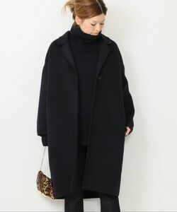 ドゥーズィエムクラス MUSE de Deuxieme classe 18AW ウール アンゴラ パーフェクト リバー コート　ネイビー