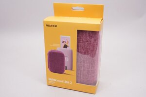 instax mini Link 2用プリンターケース ピンク ■FUJIFILM★Joshin(ジャンク)329B【1円開始・送料無料】