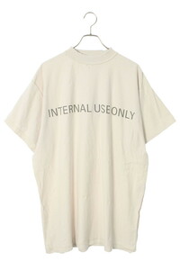 バレンシアガ BALENCIAGA 24SS 787358 TQVU2 サイズ:1 ロゴプリントインサイドアウトTシャツ 中古 SB01