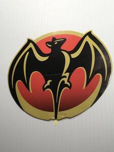 バカルディ　非売品ステッカー/BACARDI. bat/ジャンク品/未使用/当時もの/9㎝x10㎝