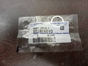 【YCA0017】★SUBARU サンバー 純正 オイルドレインガスケット 803916010 GASKET 16X21X2.3★新品