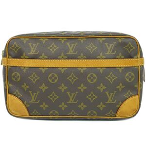 本物 ルイヴィトン LOUIS VUITTON LV コンピエーニュ 28 モノグラム クラッチバッグ セカンドバッグ ブラウン M51845