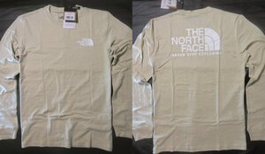 本物正規◆ノースフェイス◆長袖Tシャツ THROWBACK ■XL■ベージュ系/GRAVEL■新品■アメリカ限定/3X4/The North Face/メンズ ロンT