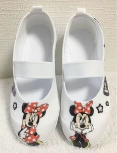 デコパージュ　上履き　ミニー　18cm　ハンドメイド　女の子　上靴　ディズニー　入園入学　子供　Disney