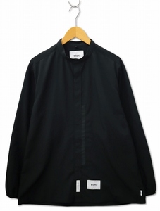 ダブルタップス WTAPS 2023SS ARRESTOR / LS / POLY. BROADCLOTH. SIGN 長袖 バンドカラー シャツ 02(M) BLACK(ブラック) メンズ