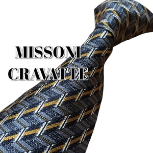 ★MISSONI CRAVATTE★　グレー系　ストライプ　日本製