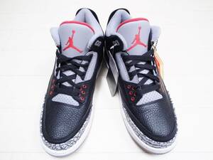 ◆送料無料◆27cm US9 2017復刻 NIKE ナイキ エアジョーダン3 ブラックセメント AIR JORDAN 3 OG BLACK CEMENT 854262-001 未使用新品